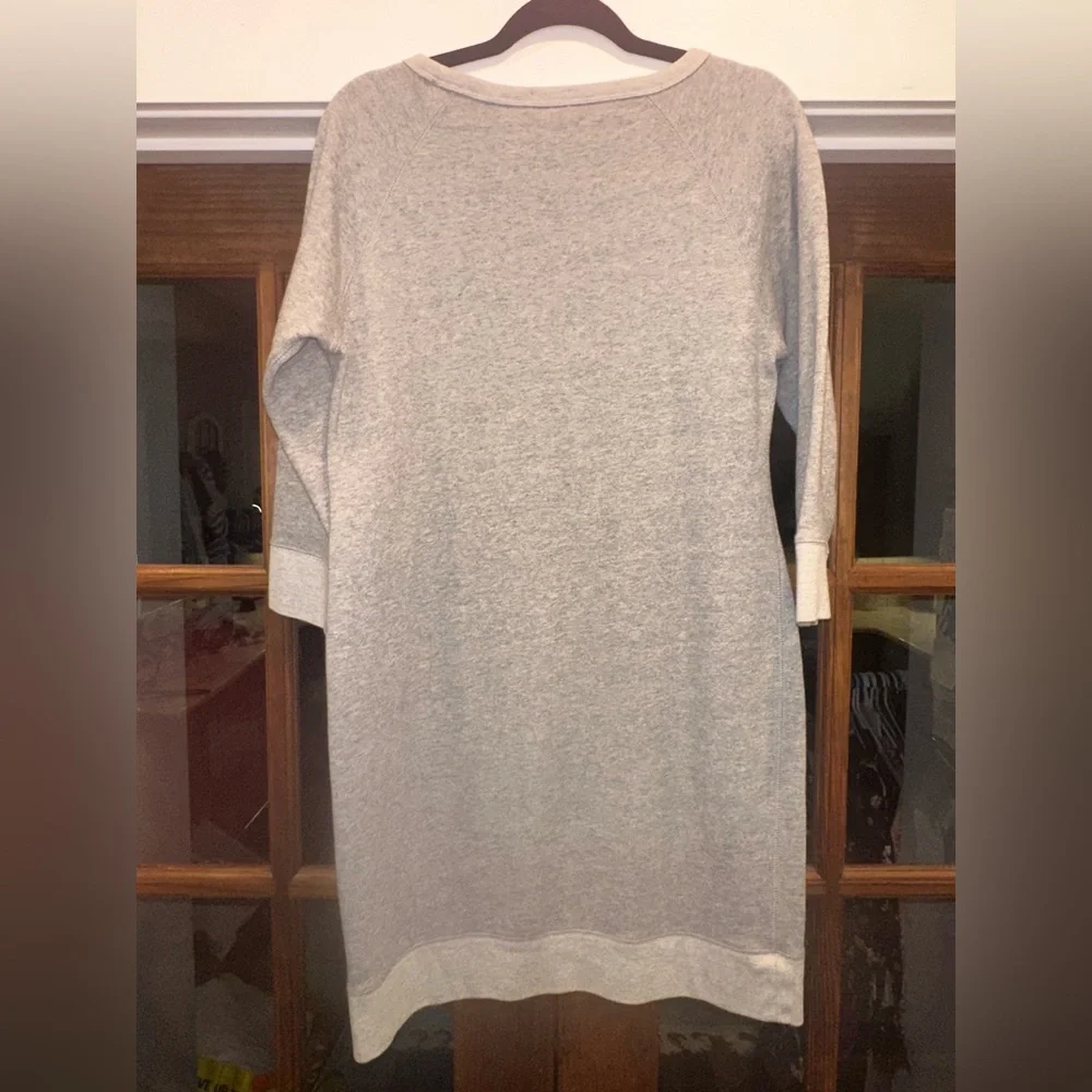 EUC J Crew‎ Size Large Gray Long Sleeve Sweater Dress